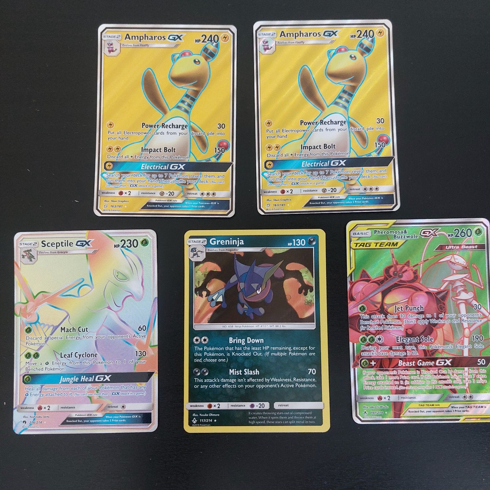 Pokémon Kaarten Collectie: GX, Detective Pikachu, Mewtwo, Ophalen of Verzenden, Gebruikt, Meerdere kaarten
