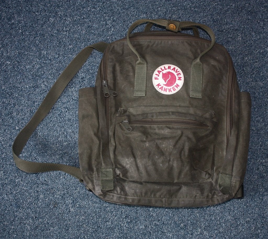 Groene Kanken rugtas, Overige merken, Gebruikt, 25 tot 40 cm, Ophalen of Verzenden