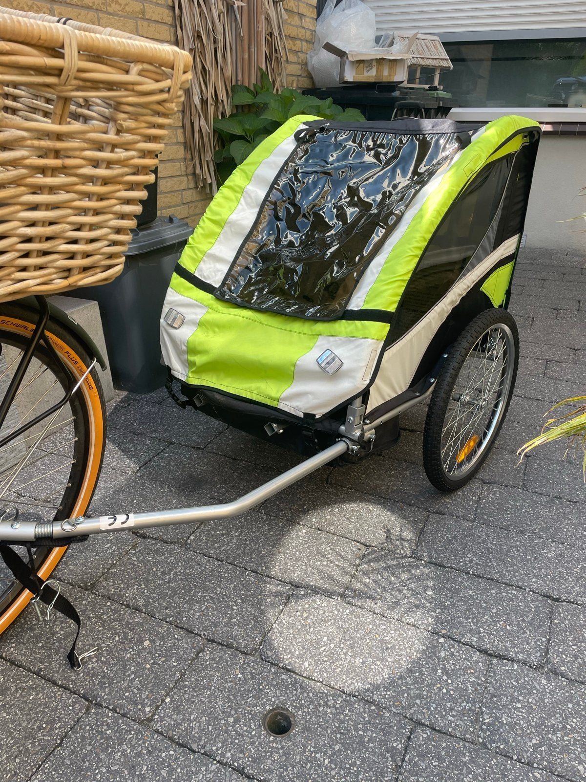 Kinderfietskar/Hondenkar Veelzijdig en Opvouwbaar 2 kinderen, Ophalen, Gebruikt, Opvouwbaar, Kinderkar
