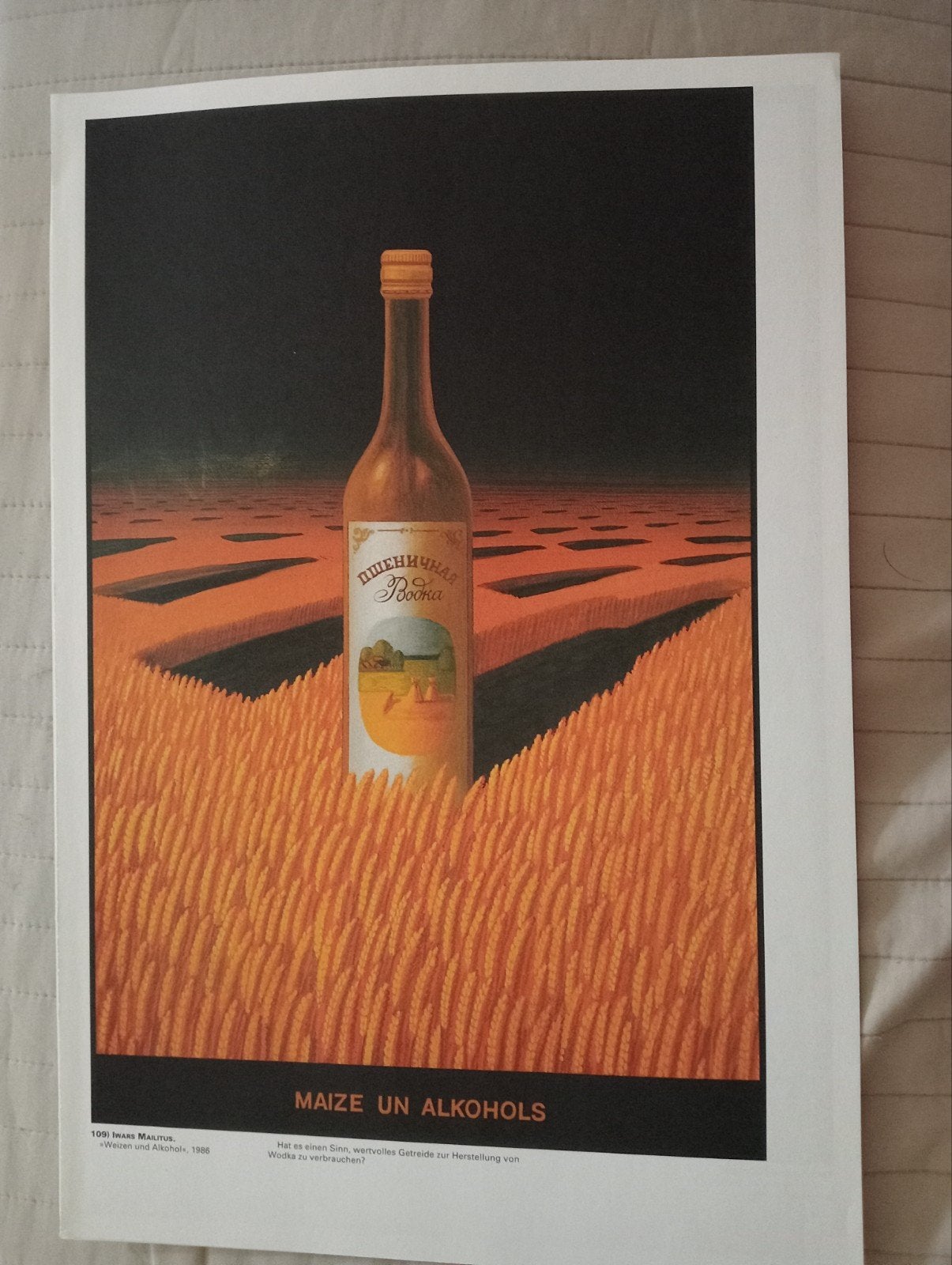 Affiche Rusland USSR Sovjet-Unie Perestroika Alcohol 1986, Ophalen of Verzenden, Zo goed als nieuw