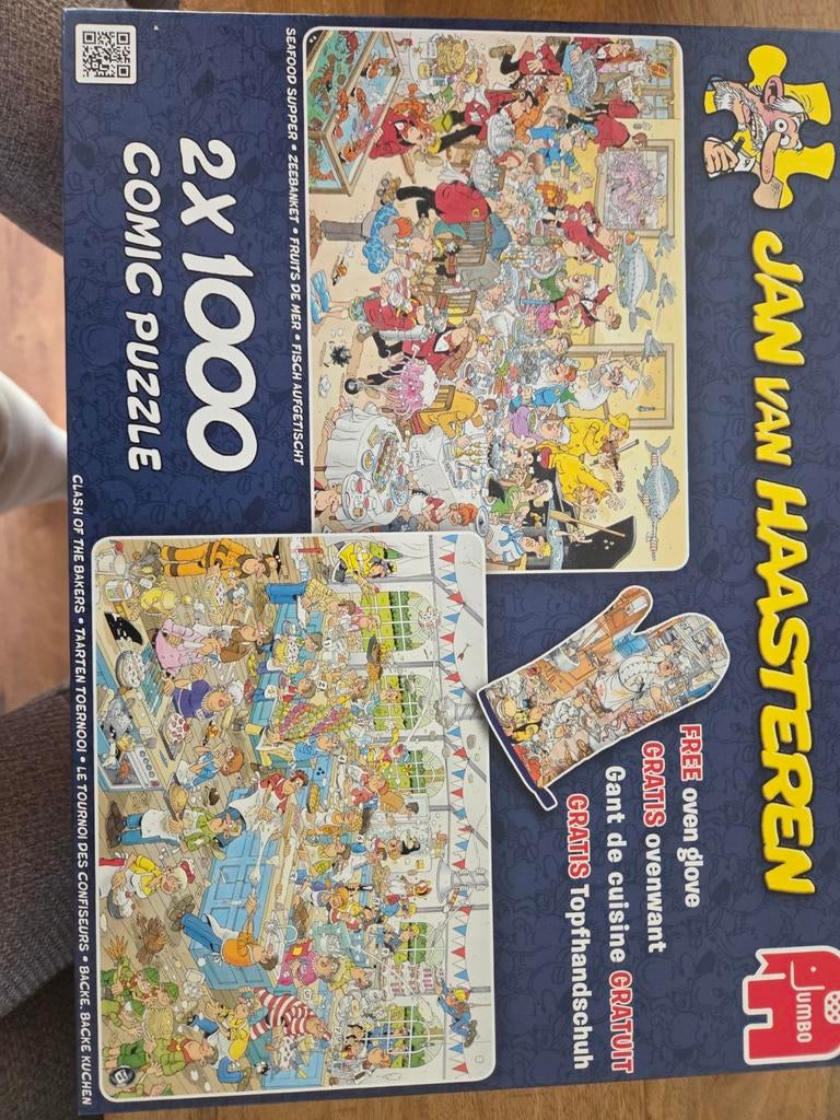 Jan van Haasteren 2x1000 Comic Puzzel, Ophalen of Verzenden, 500 t/m 1500 stukjes, Zo goed als nieuw, Legpuzzel
