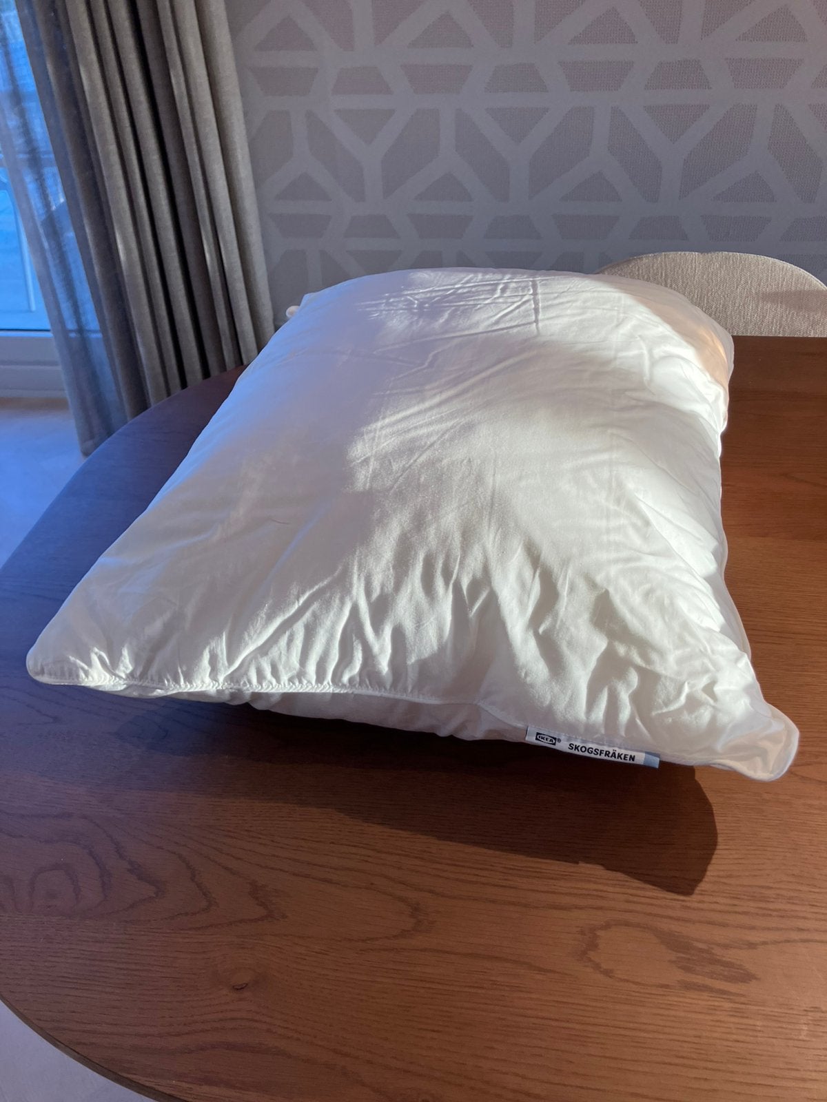 Ikea hoofdkussen Skogsfräken hoog NIEUW, Eenpersoons, Wit, Nieuw, Ophalen of Verzenden