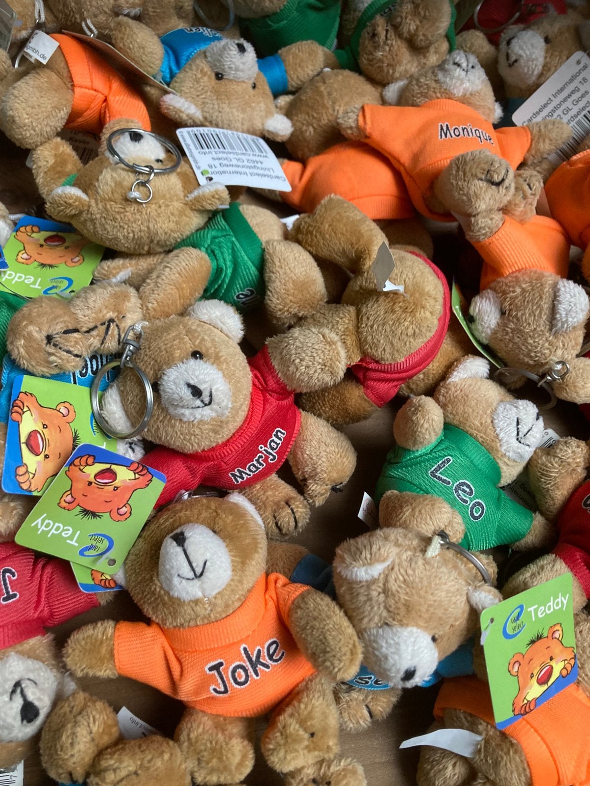 50 sleutelhangers met teddybeer, ., Nieuw, Ophalen of Verzenden, .