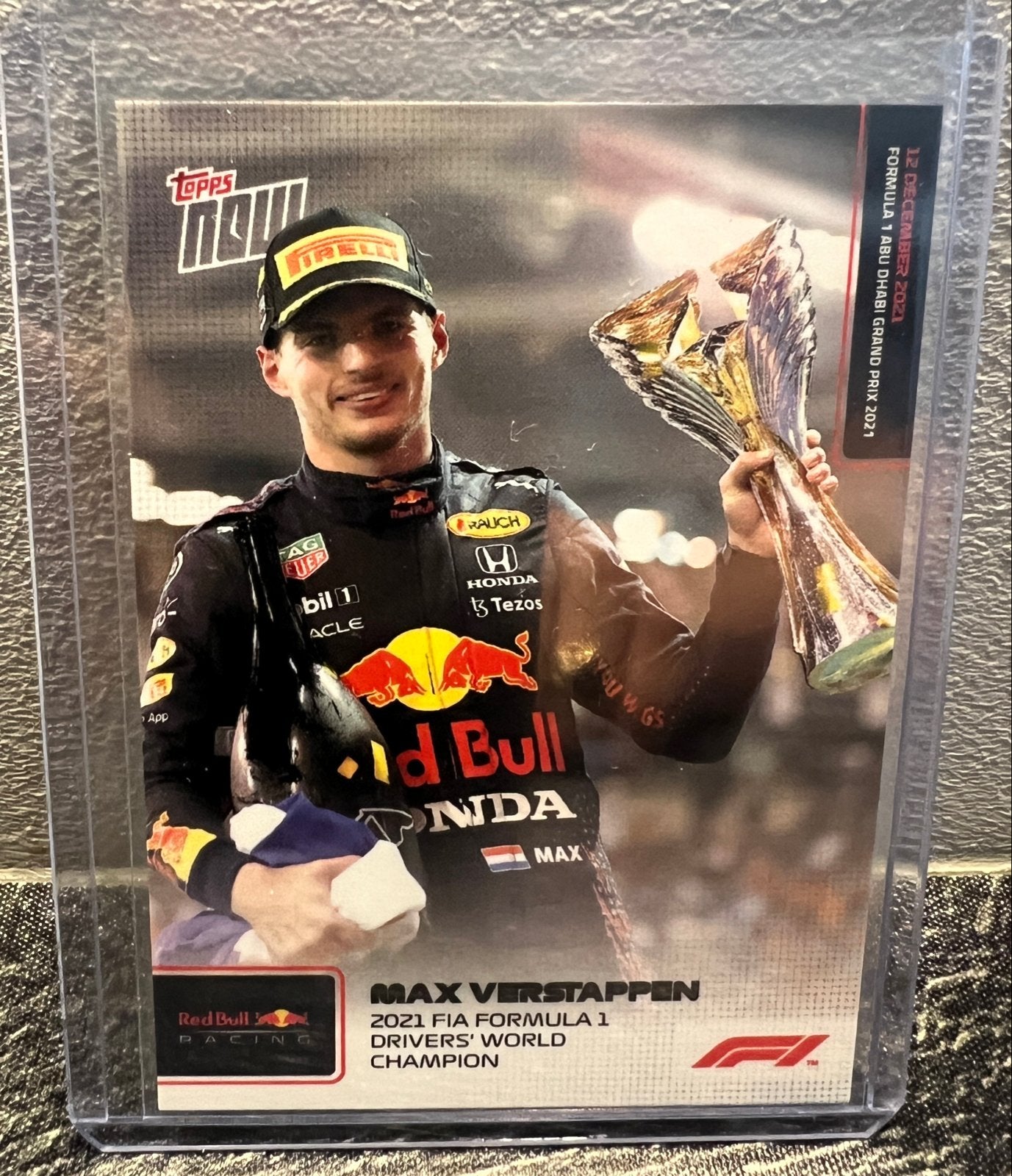 Max Verstappen 2021 FIA Formule 1 van Wereldkampioen Kaart, Verzamelen, Ophalen of Verzenden, Zo goed als nieuw, Formule 1