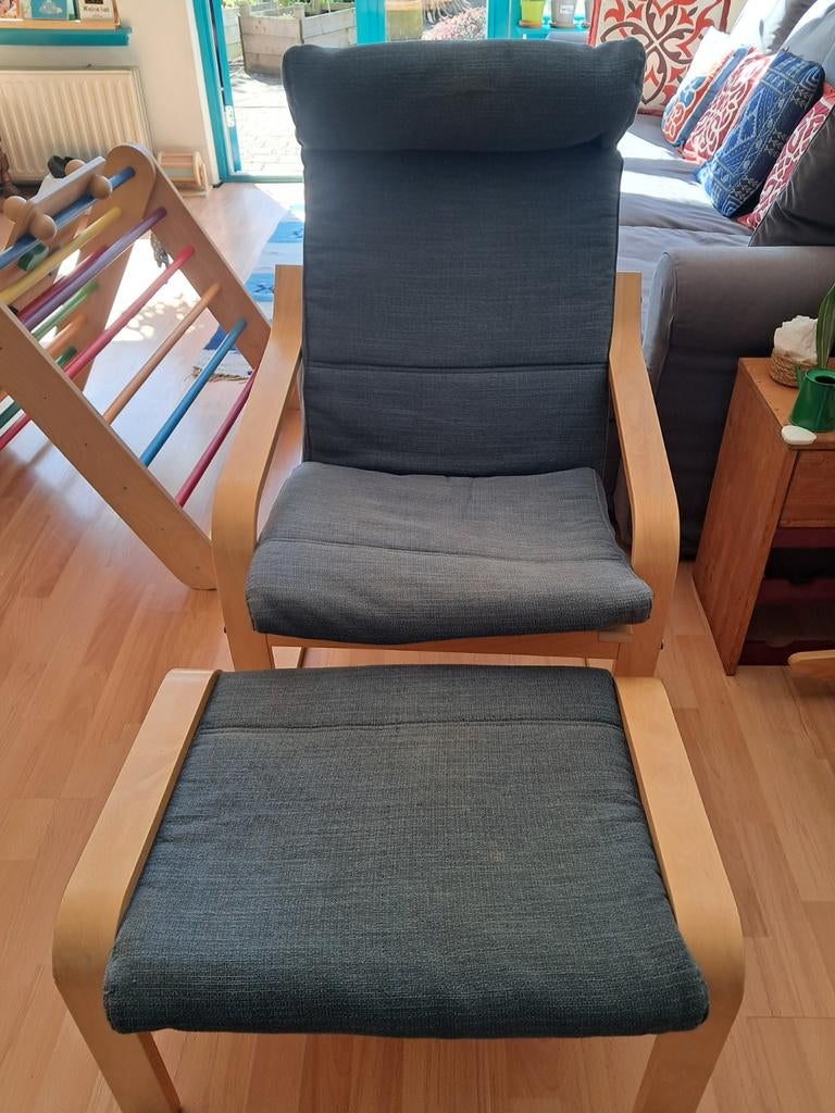 IKEA Poäng fauteuil met voetenbank, Ophalen