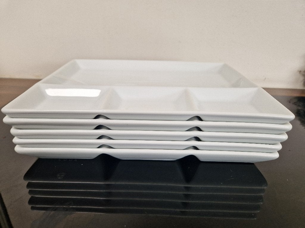 5 stuks fondue / bbq / gourmet borden, Huis en Inrichting, Keuken | Servies, Ophalen of Verzenden, Zo goed als nieuw, Bord(en)