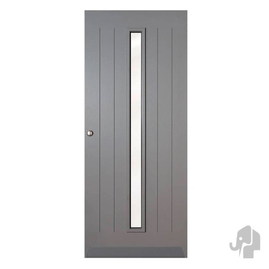 Isolatieplaat houten voordeur Aspen met HR++ glas Stomp, Niet ingevuld, 80 tot 100 cm, Niet ingevuld, Nieuw