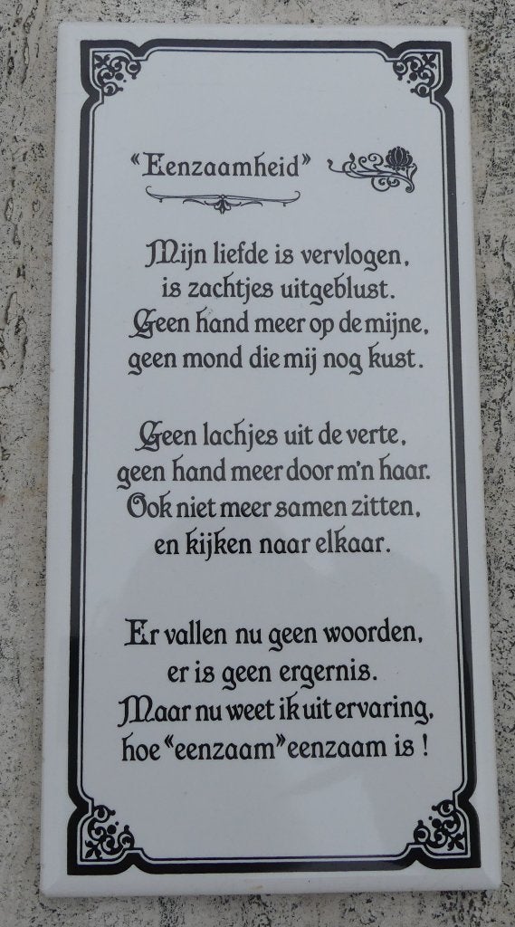 SPHINX Wand Tegel Gedicht EENZAAMHEID, Ophalen of Verzenden