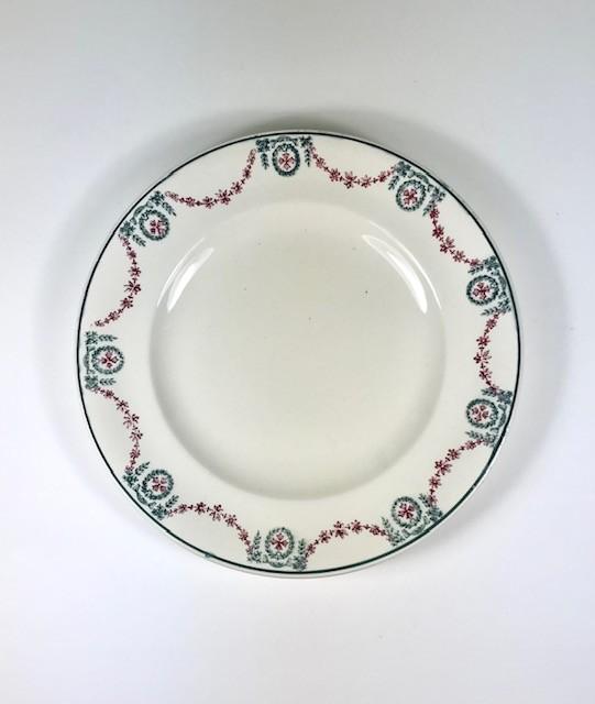Longwy Moselle terre de fer plat bord diner bord begin 1900