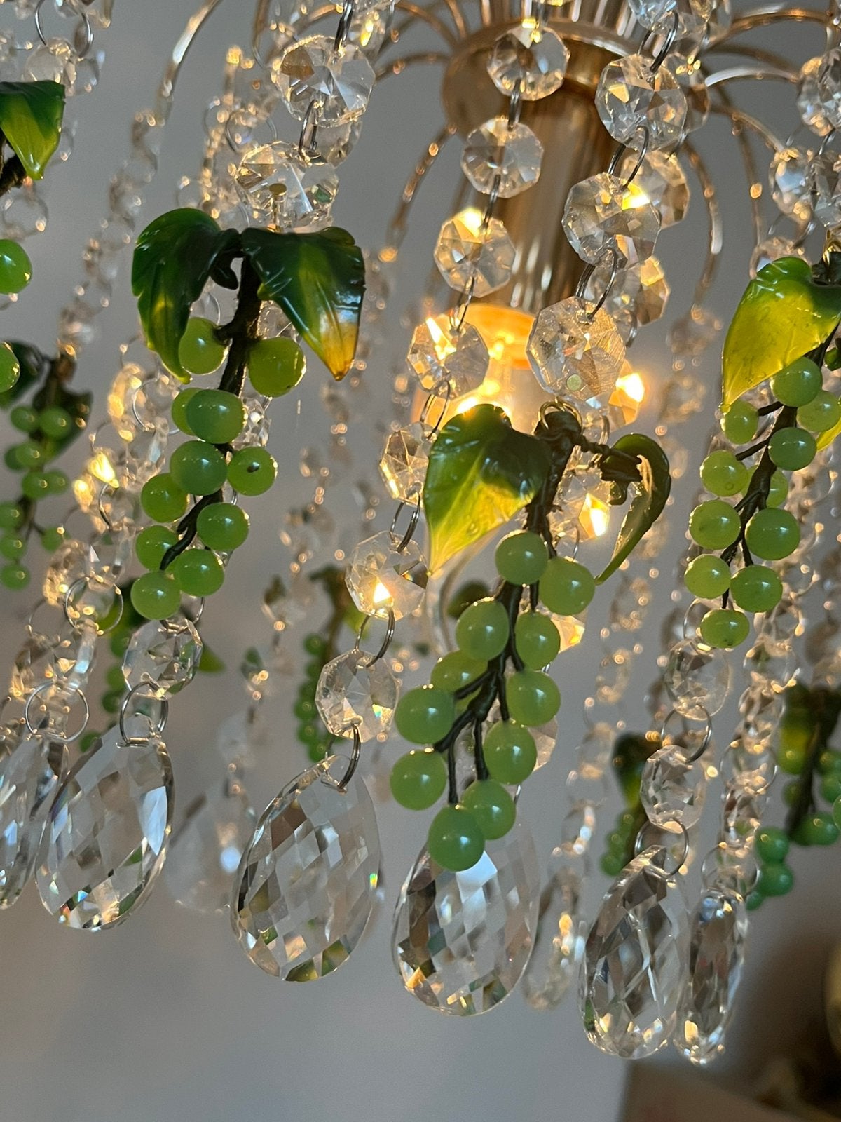 Foto 4 van 9 beschikbaar vintage groene murano druiven kroonluchters