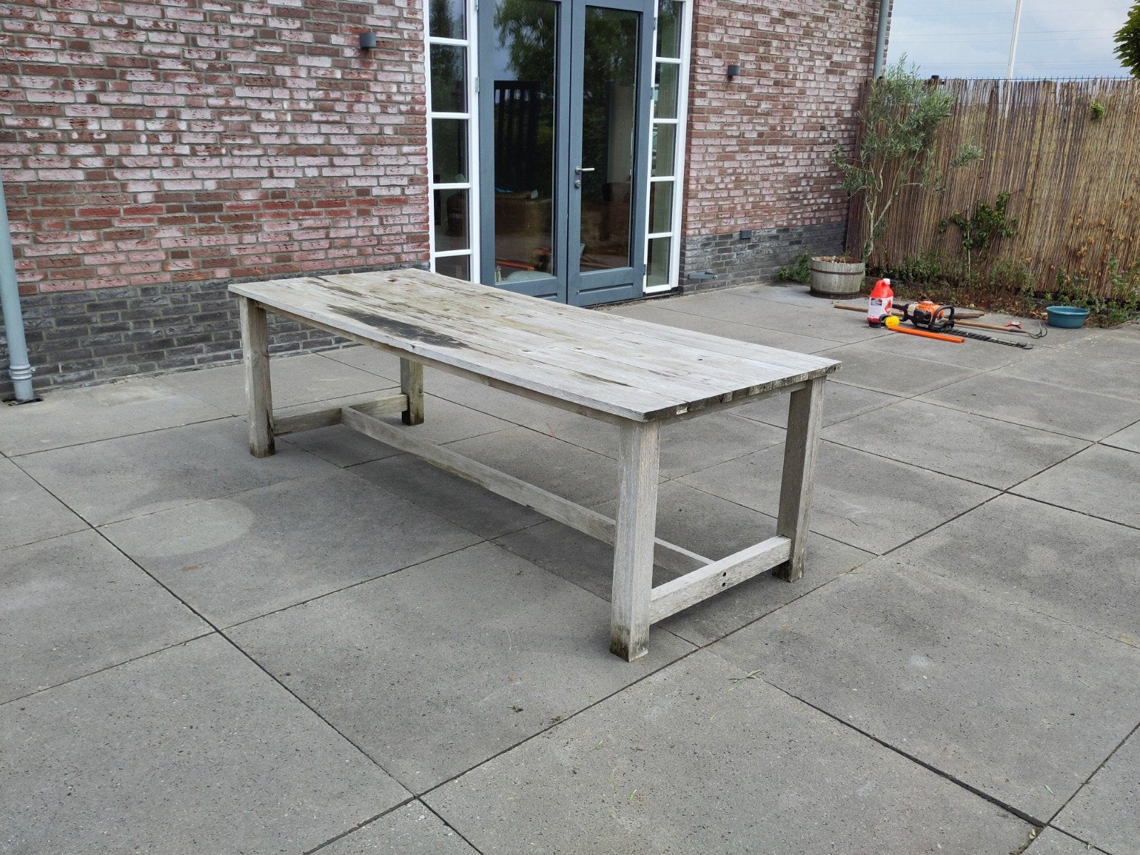Robuuste Teakhouten Tuin Tafel 250x100x70 cm, Ophalen