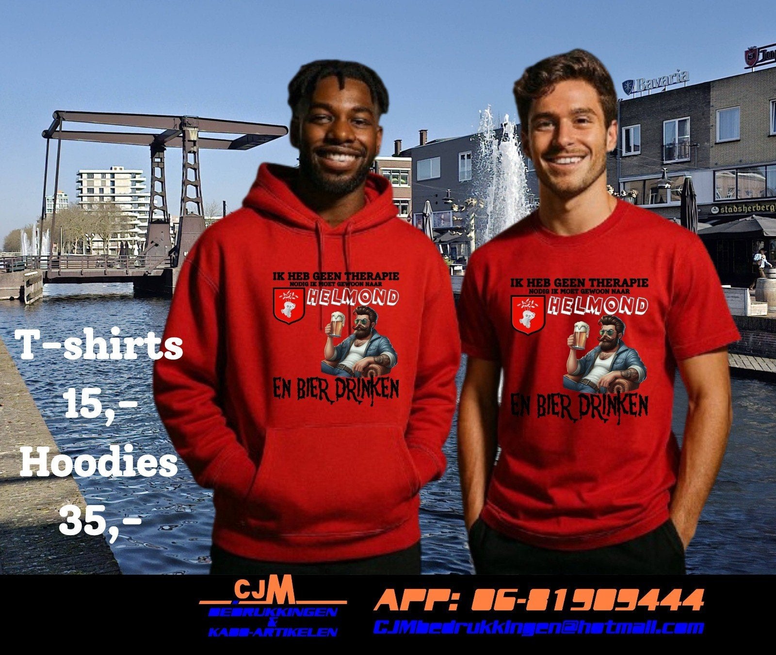 Helmond Kleding: T-shirts, Hoodies & Caps in diverse kleuren, Ophalen of Verzenden, Nieuw, Overige maten, Overige kleuren
