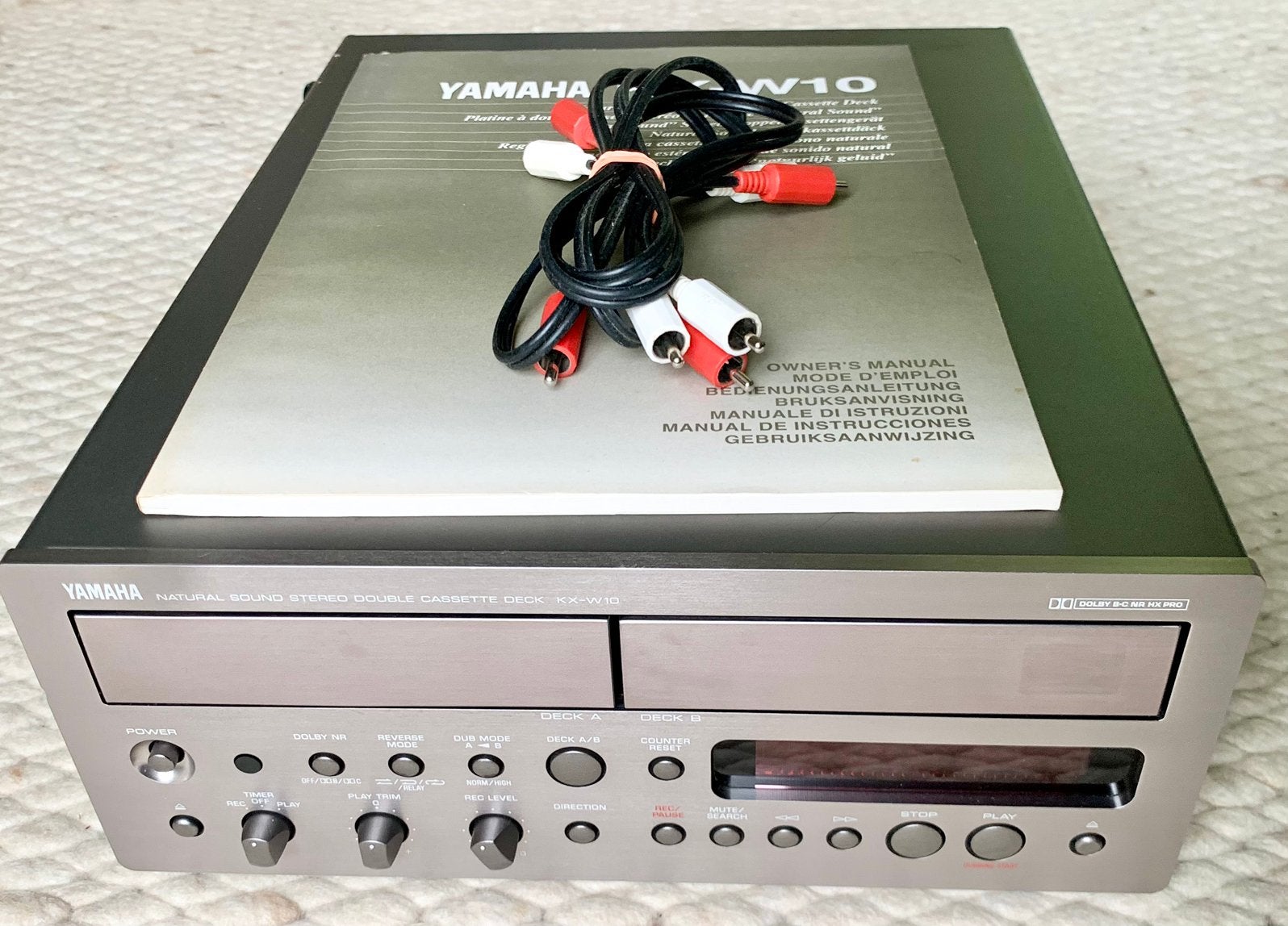 Yamaha KX-W10 dubbeldeck autoreverse cassettedeck ‘titanium’, Overige merken, Dubbel, Ophalen of Verzenden, Tiptoetsen