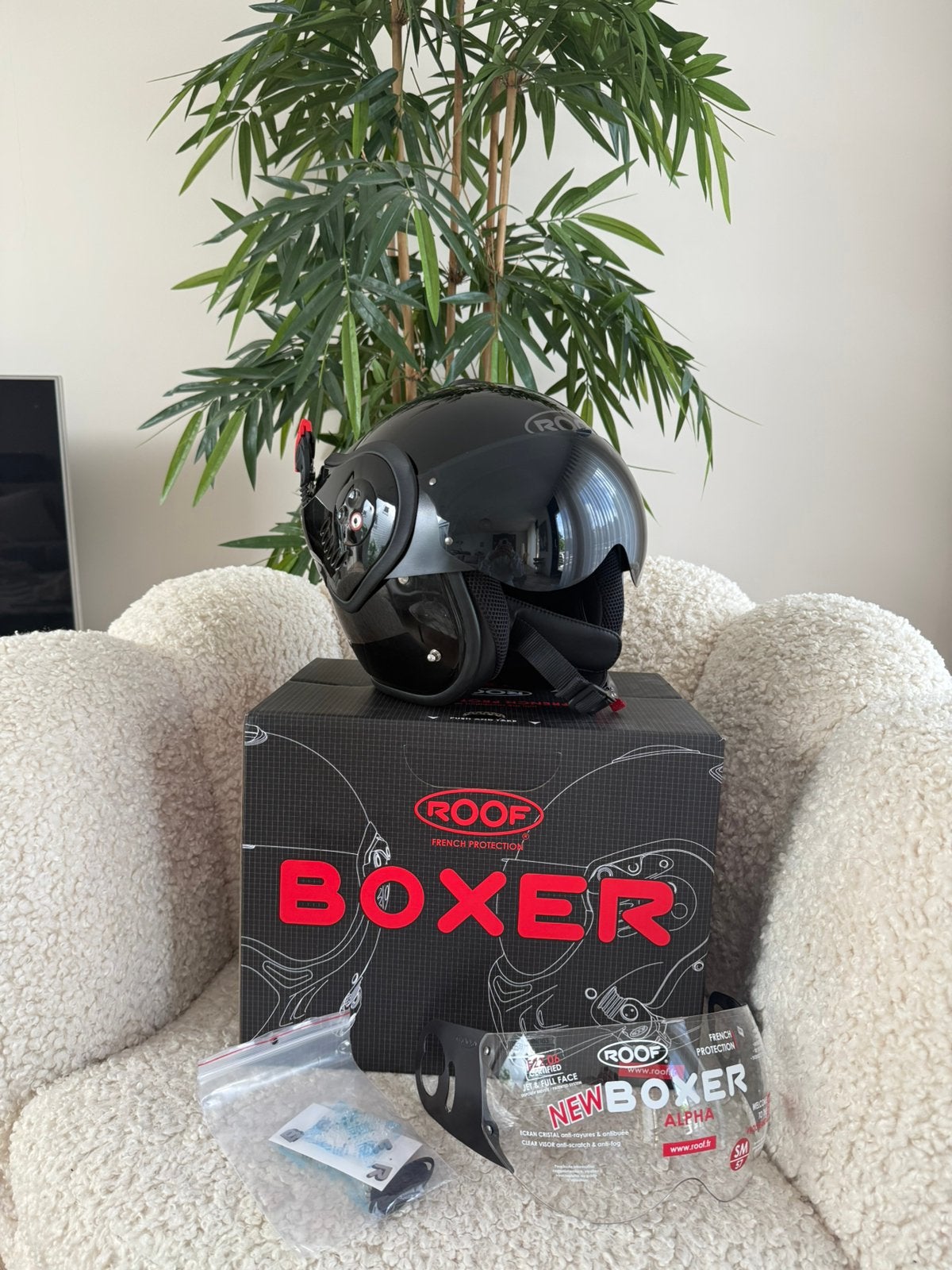 Roof Boxer V8 Alpha Glossy Black S/M, Ophalen of Verzenden, Tweedehands, Systeemhelm, Overige merken