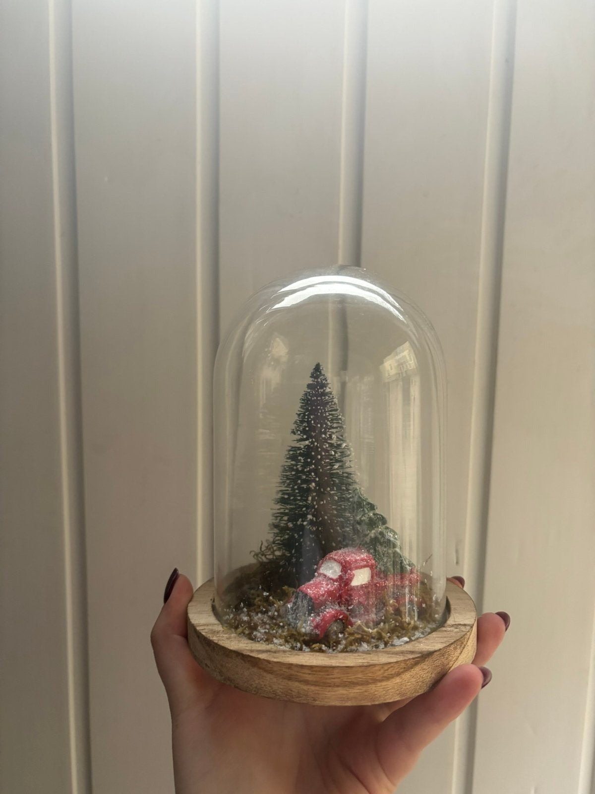 Kerst stolp met kerstboom en rode auto | kerst decoratie, Diversen, Kerst, Ophalen, Gebruikt