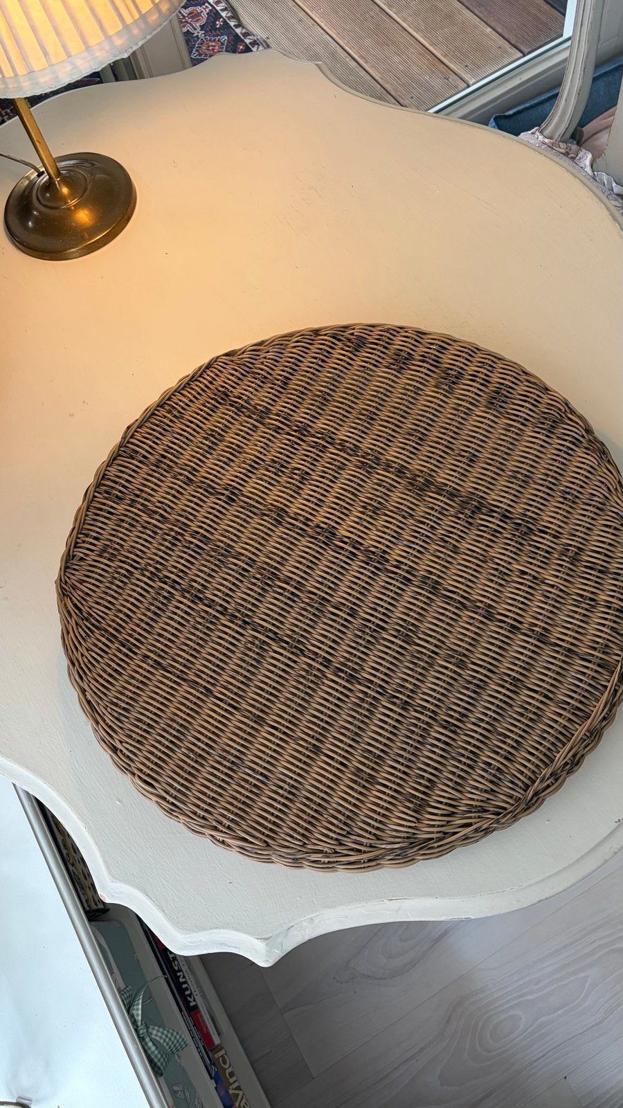Ronde rotan draaiplateau / Lazy Susan, Ophalen, Gebruikt, Rond, Overige materialen