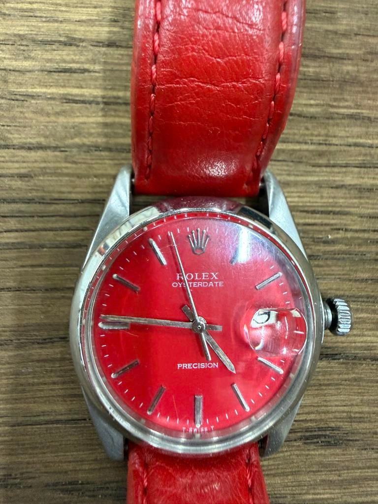 Rolex 1984 Oysterdate Precision met custom wijzerplaat, Sieraden, Tassen en Uiterlijk, Horloges | Dames, Polshorloge, Ophalen of Verzenden