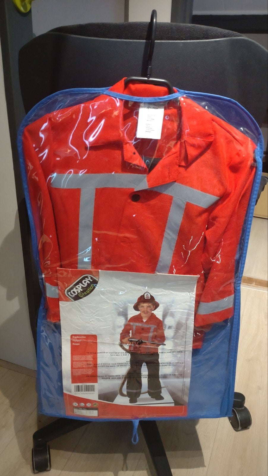 Cosplay brandweerpak maat 110 voor verkleedfeestje/carnaval, Ophalen of Verzenden, Zo goed als nieuw, 110 t/m 116, Jongen of Meisje