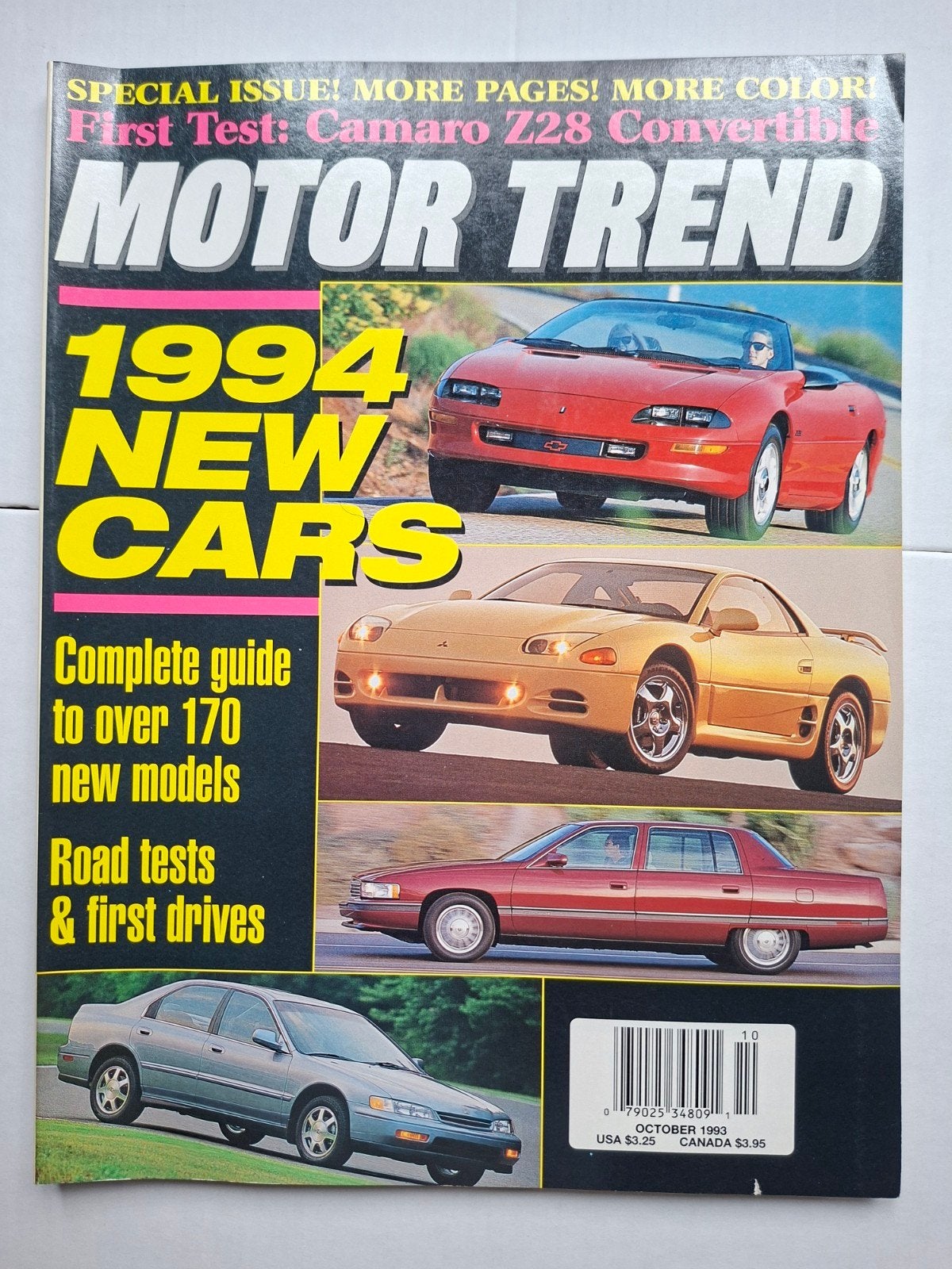 Motor Trend Magazine Oktober 1993 - 1994 Nieuwe Auto's, Ophalen of Verzenden, Gelezen, Algemeen
