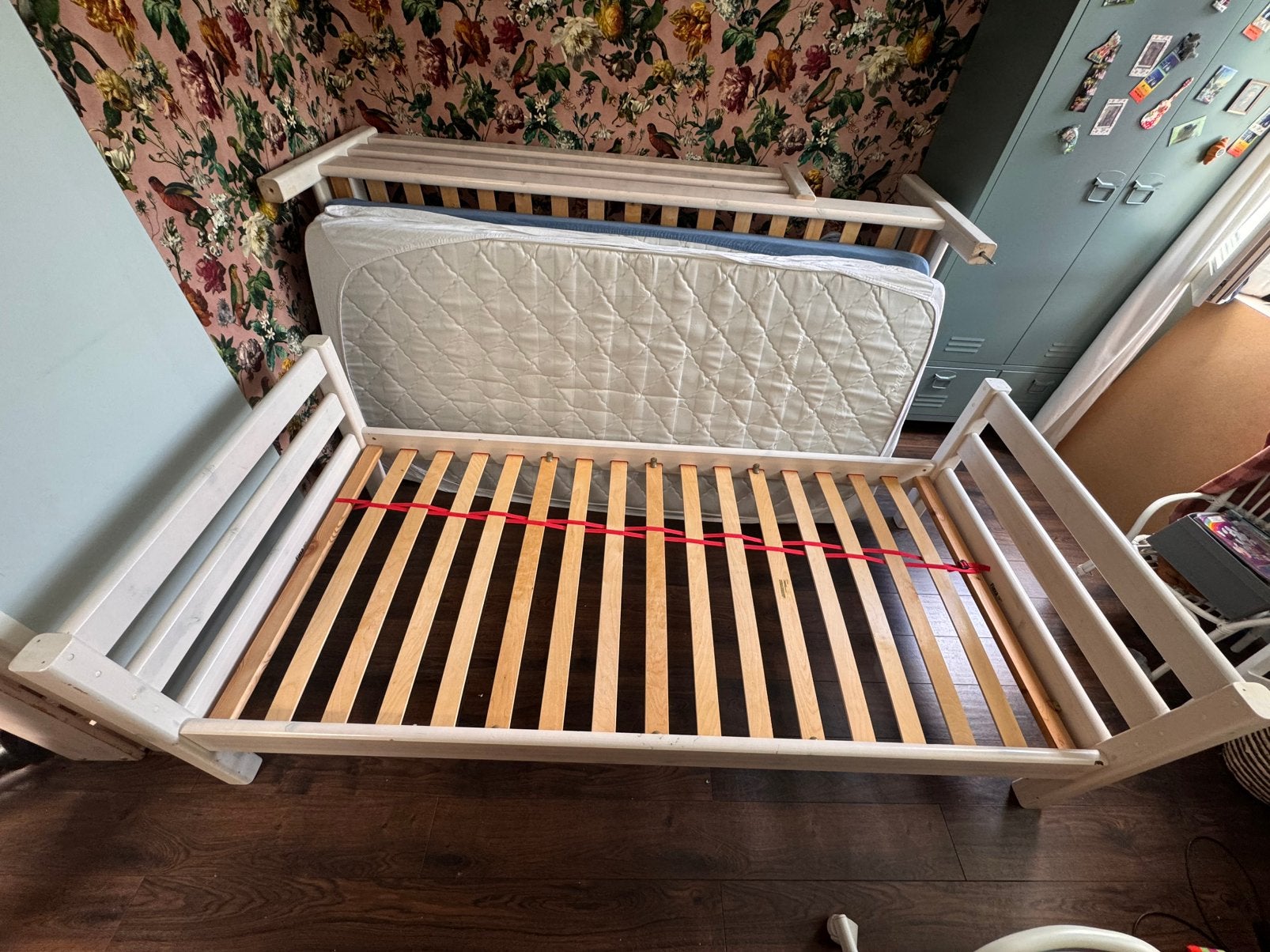 Eenpersoonsbed Flexa 200-90, Ophalen, 85 tot 100 cm, Gebruikt, Matras