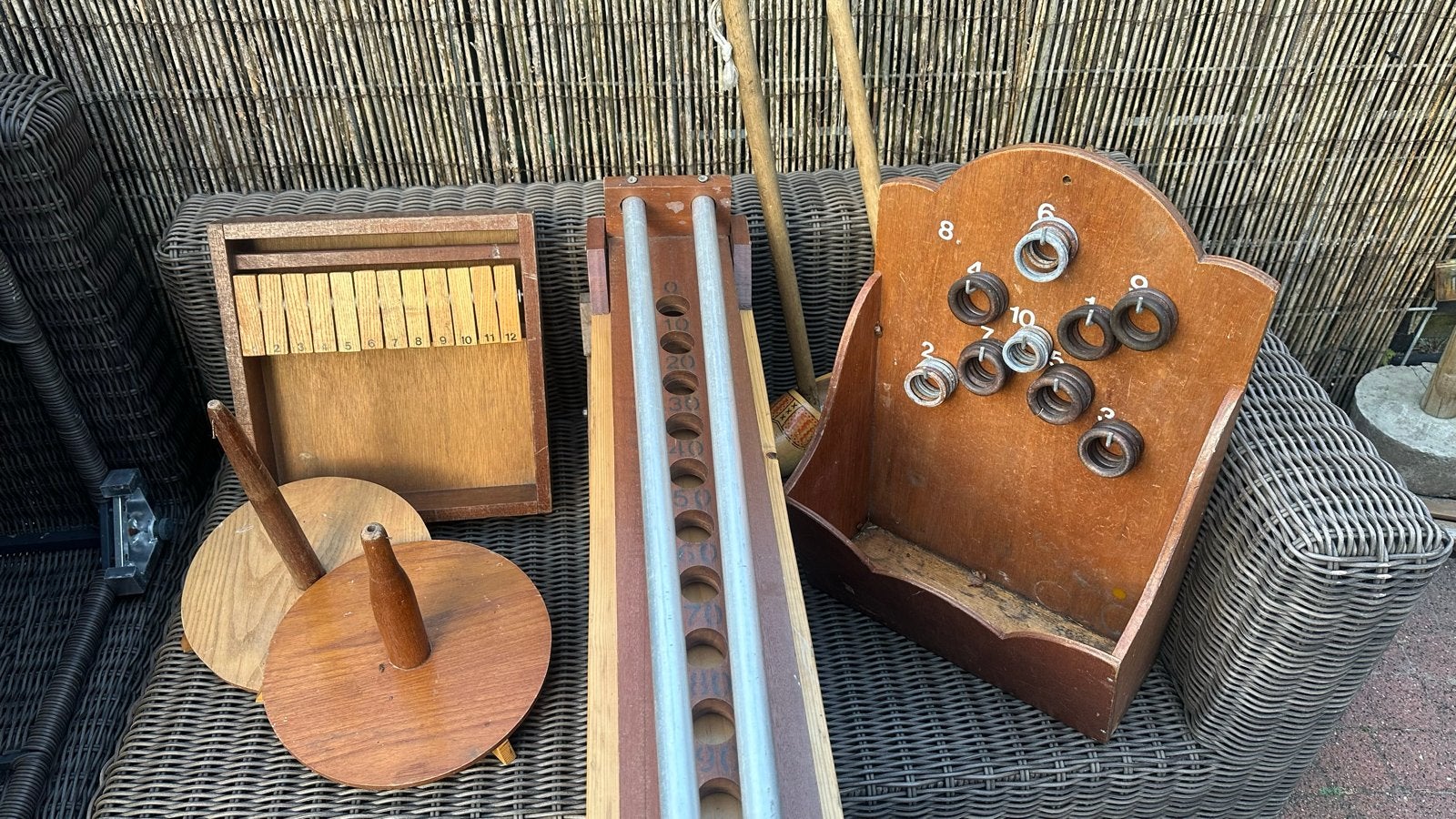 Vintage Spellenpakket: Ringwerpspel, Klompengolf, Verzamelen, Ophalen, Gebruikt
