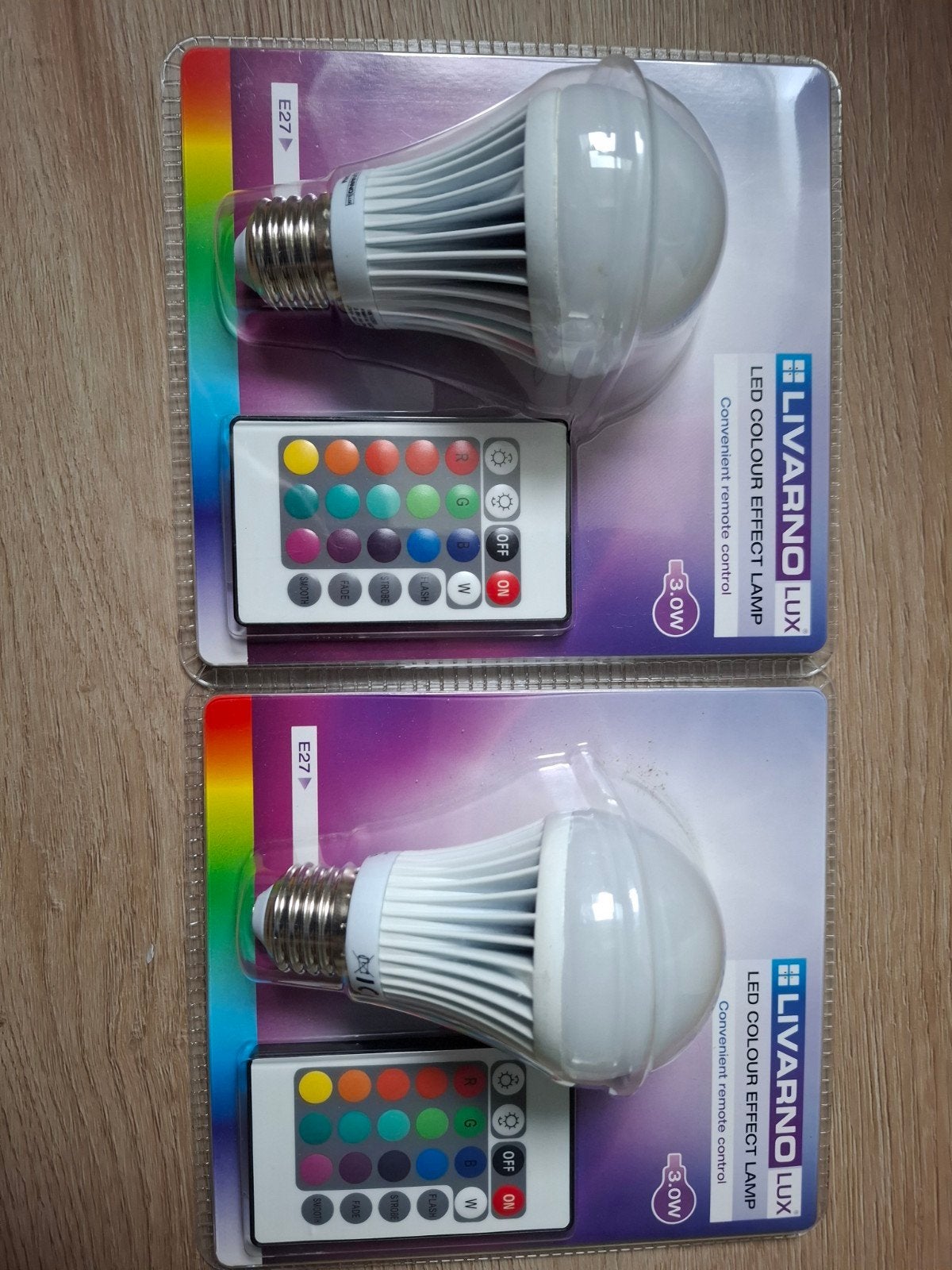 livarno led colour lampen, Ophalen of Verzenden, Nieuw, E27 (groot), Led-lamp