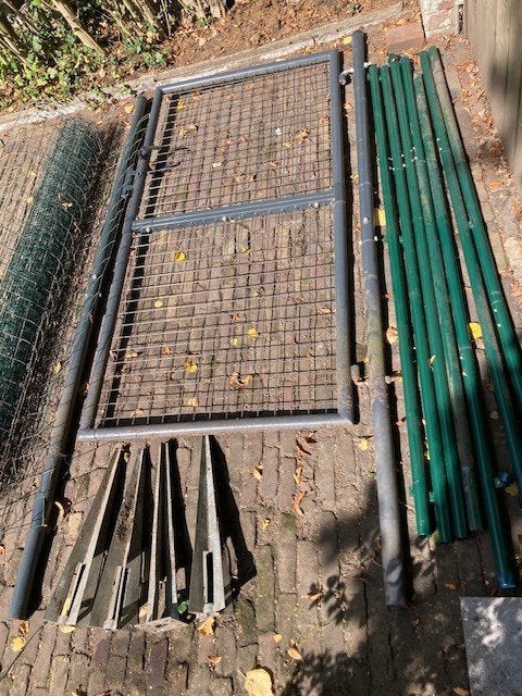 Vida XL Gaaspoort en hekwerk, Tuin en Terras, Ophalen, Met poort, Gebruikt, Gaashekwerk