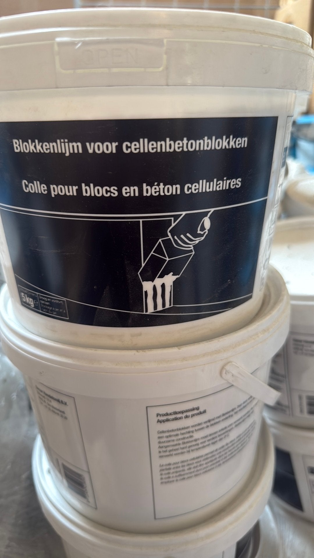 Blokkenlijm cellenbetonblokken, Ophalen, Zo goed als nieuw