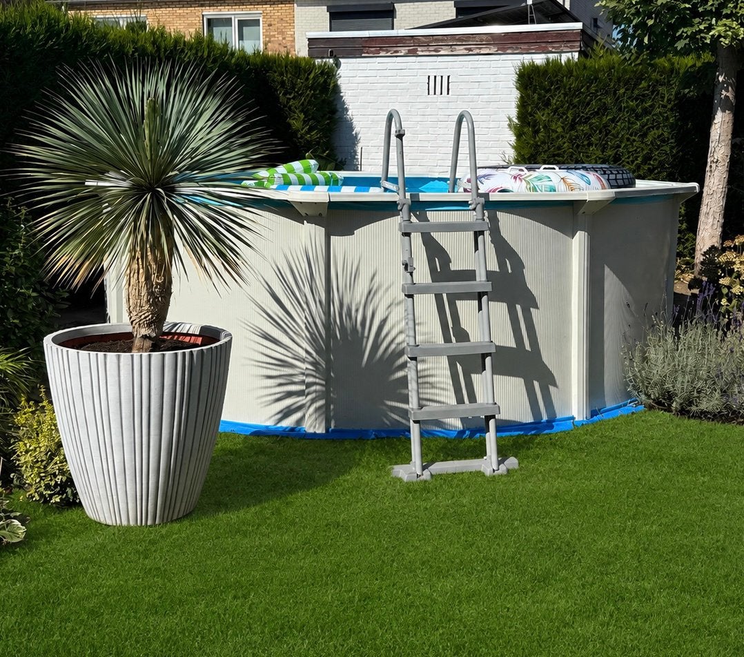 Nieuwstaat! Stalen zwembad 360x120, Ophalen, Zo goed als nieuw, Rechthoekig, Opzetzwembad