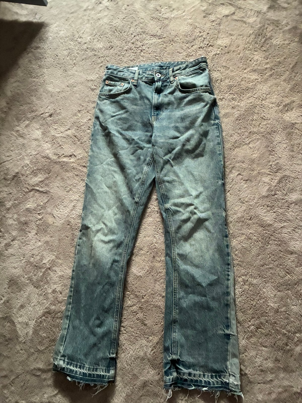 Flared jeans ZARA, Ophalen of Verzenden, Zo goed als nieuw, Blauw, W32 (confectie 46) of kleiner
