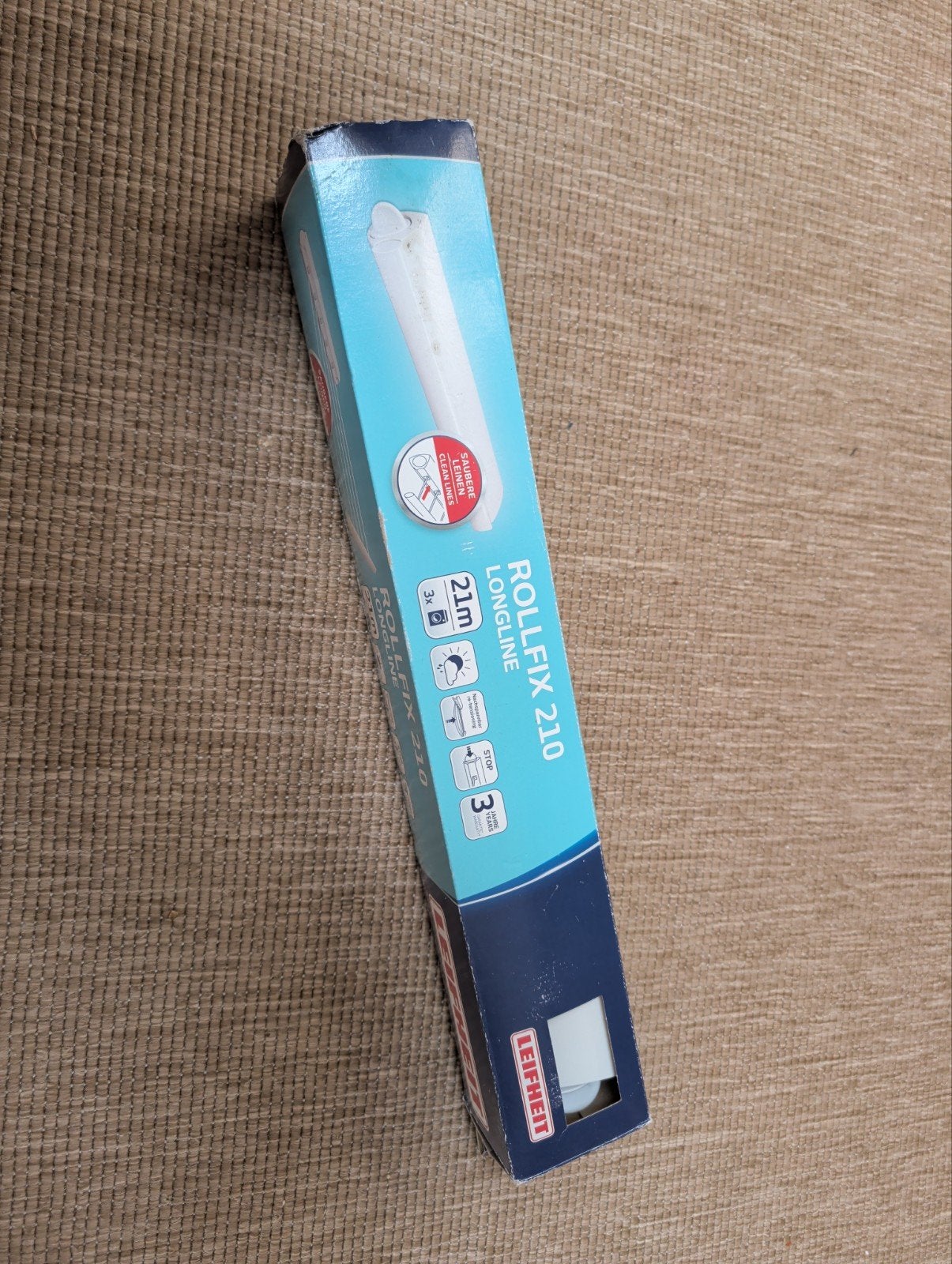 Leifheit Rollfix 210 Longline wanddroogrek - 21m droogl., Ophalen, Nieuw