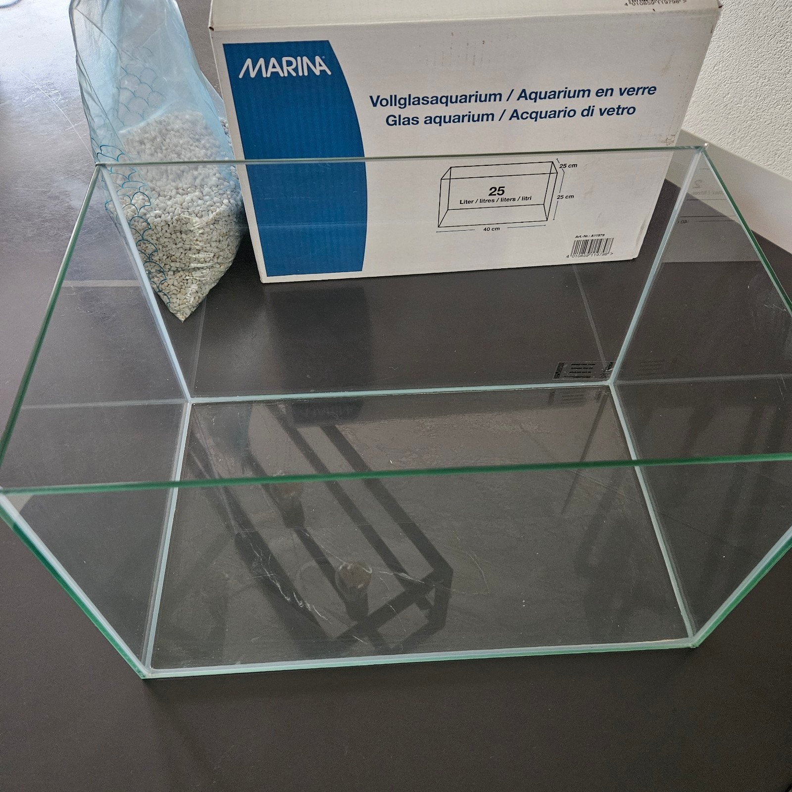 Glazen aquarium 25 liter, 40x25x25cm, Ophalen, Zo goed als nieuw