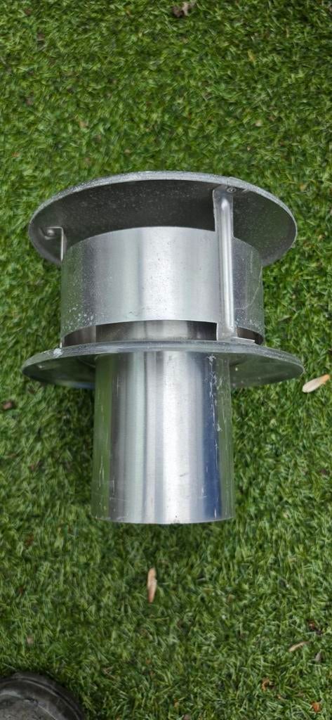 Trekkap, trekkende regenkap. Gegalvaniseerd. 100 mm doorvoer, Minder dan 30 cm, Overige typen, Minder dan 60 cm, Ophalen of Verzenden