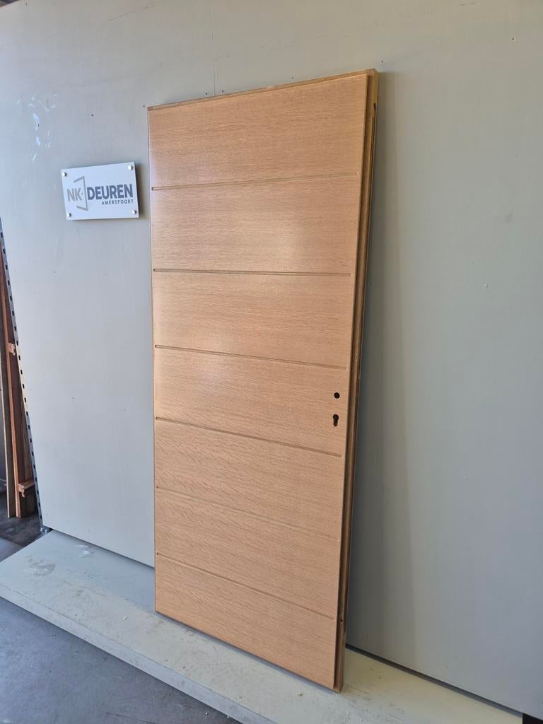 JAVA Eiken fineer voordeur (82,5x199,4) NIEUW (nr23), Ophalen, Nieuw, 200 tot 215 cm, Glas