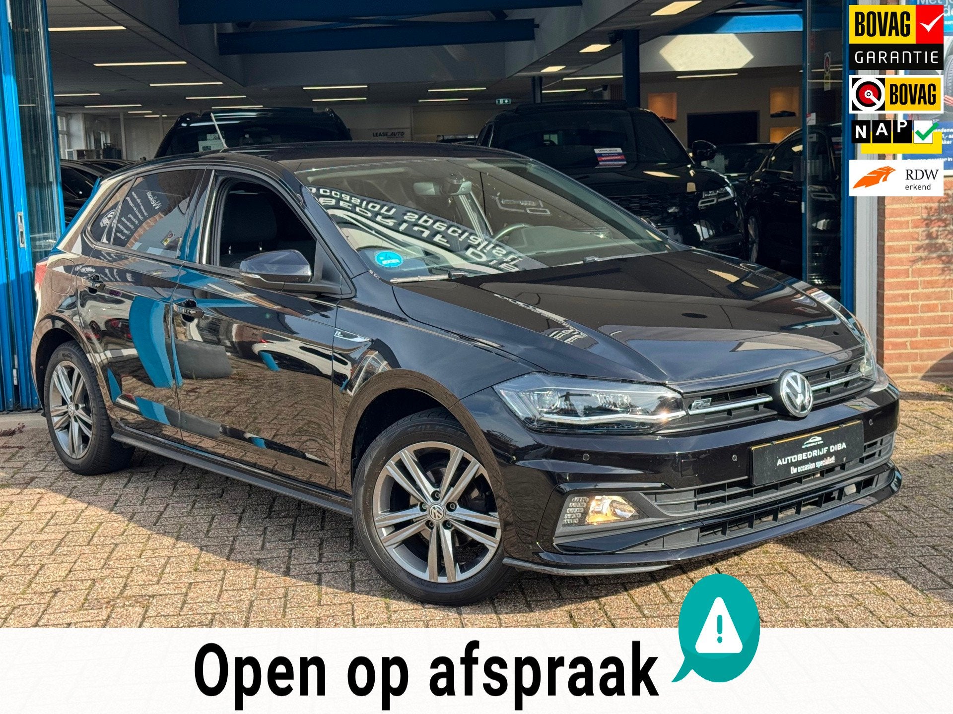 Volkswagen Polo 1.0 TSI Highline Business R 2019 NAVI NAP!, Auto's, Voorwielaandrijving, Stof, Zwart, Origineel Nederlands