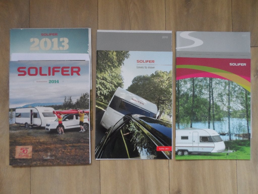 Folder Solifer caravan 2009 t/m 2014, Ophalen of Verzenden, Zo goed als nieuw