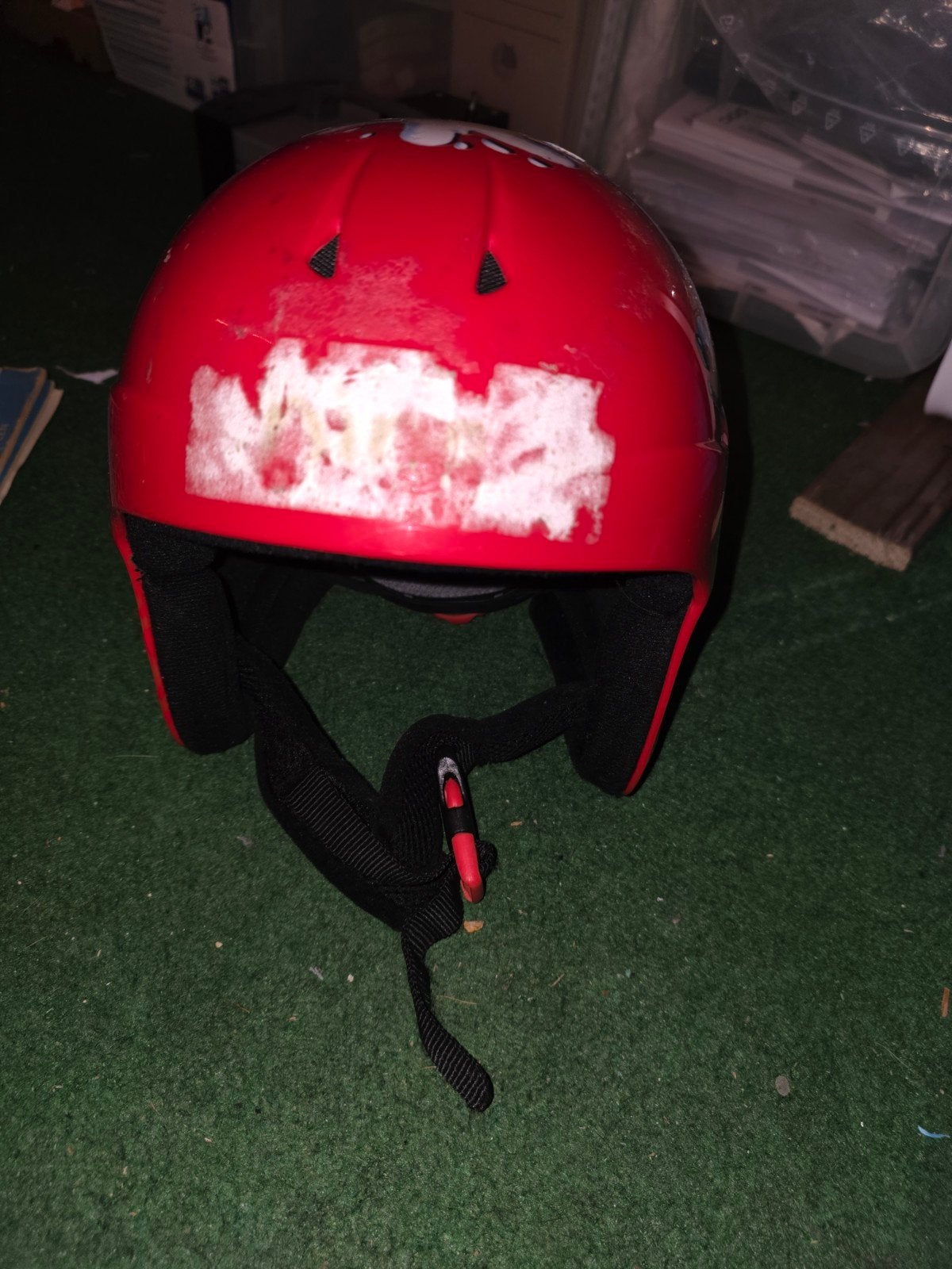 Kinder skihelm - Rood met Disney figuren, Overige merken, Gebruikt, Overige typen, Ophalen of Verzenden