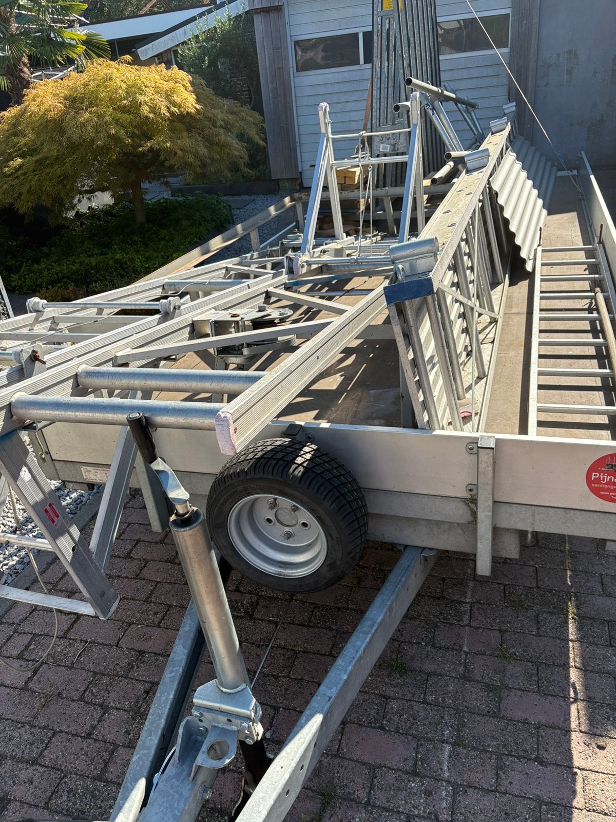 Aluminium gevelsteiger, Doe-het-zelf en Verbouw, Steigers, Ophalen of Verzenden, Zo goed als nieuw, Overige typen, Minder dan 2 meter