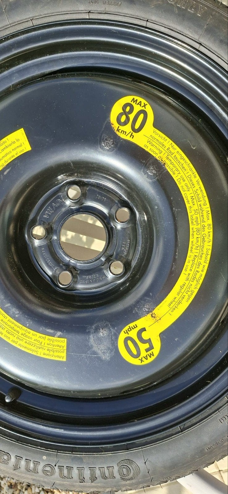 thuiskomer 125 70 R18 reserve wiel 18 inch VW  Audi  Seat Sk, Ophalen, Nieuw