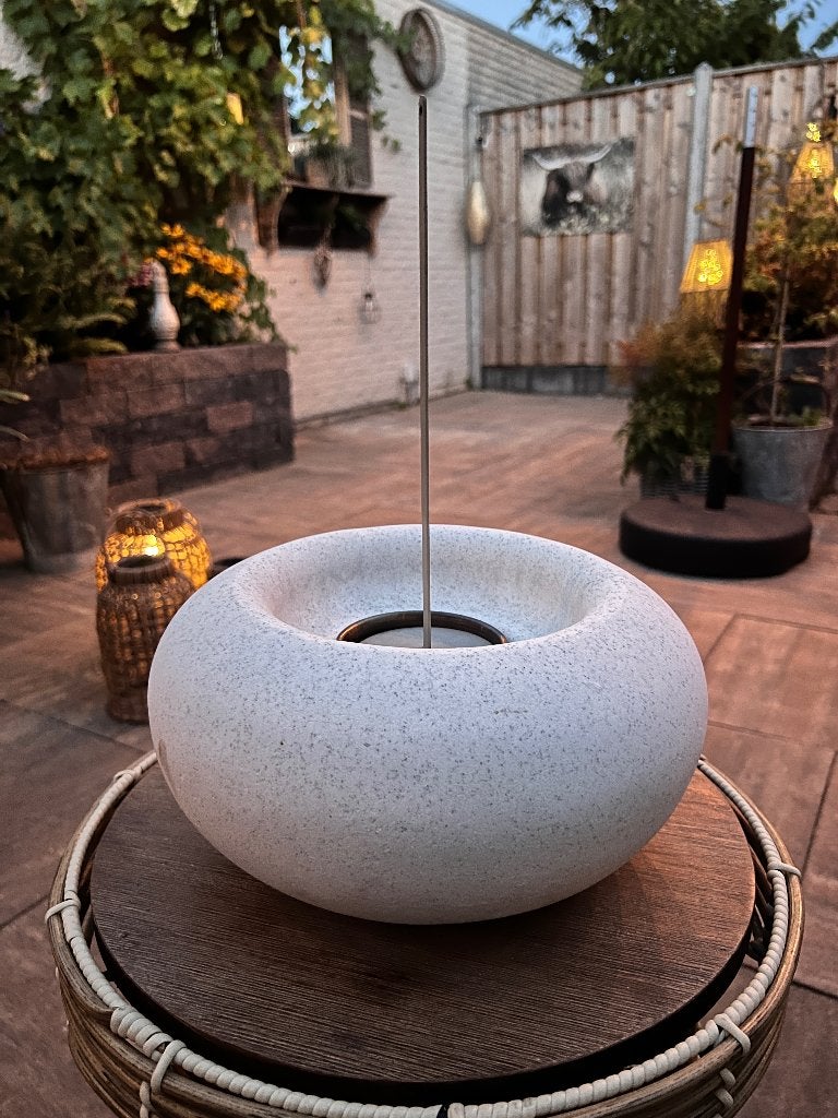Stijlvolle Bio-Ethanol Sfeerhaard - Wit, Tuin en Terras, Ophalen, Zo goed als nieuw