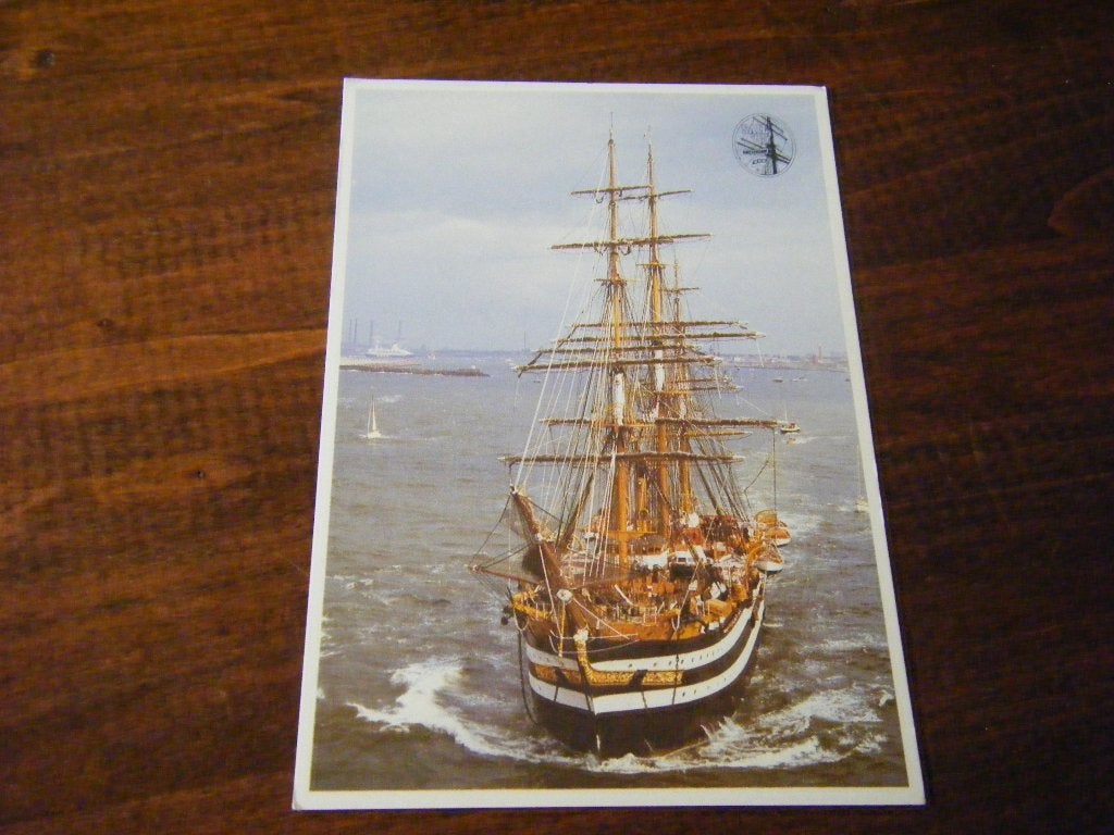J41 - Amsterdam - Sail 85 - Amerigo Vespucci  - Zeilboot, Ophalen of Verzenden, 1980 tot heden, Noord-Holland