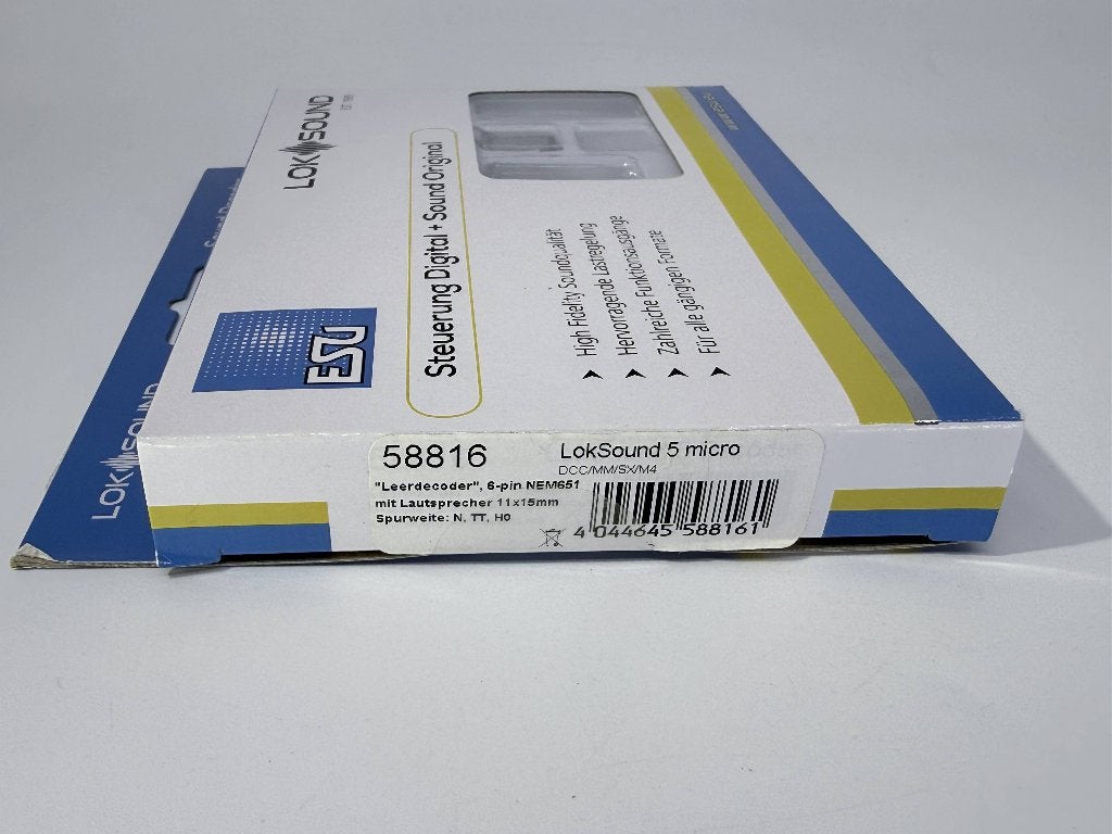 ESU 58816 - Loksound 5 micro "NEM651 6-pin", Overige merken, ESU, Gelijkstroom of Wisselstroom, Overige typen