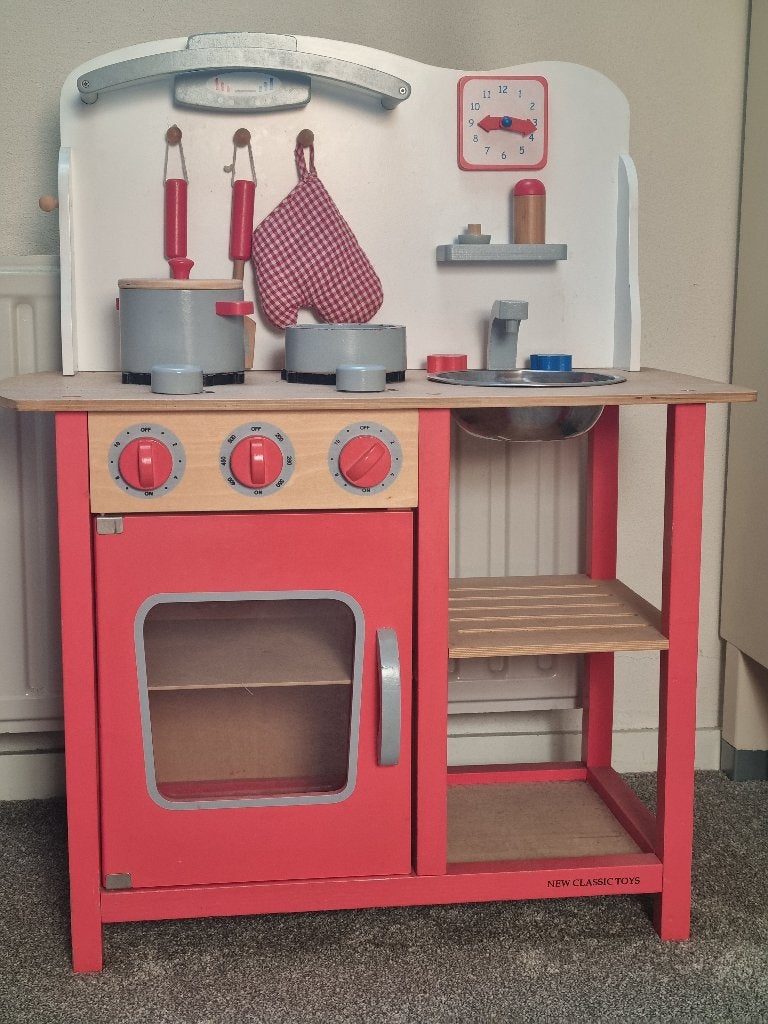 houten speelkeuken met accessoires, Ophalen, Gebruikt, Hout, Speelkeuken
