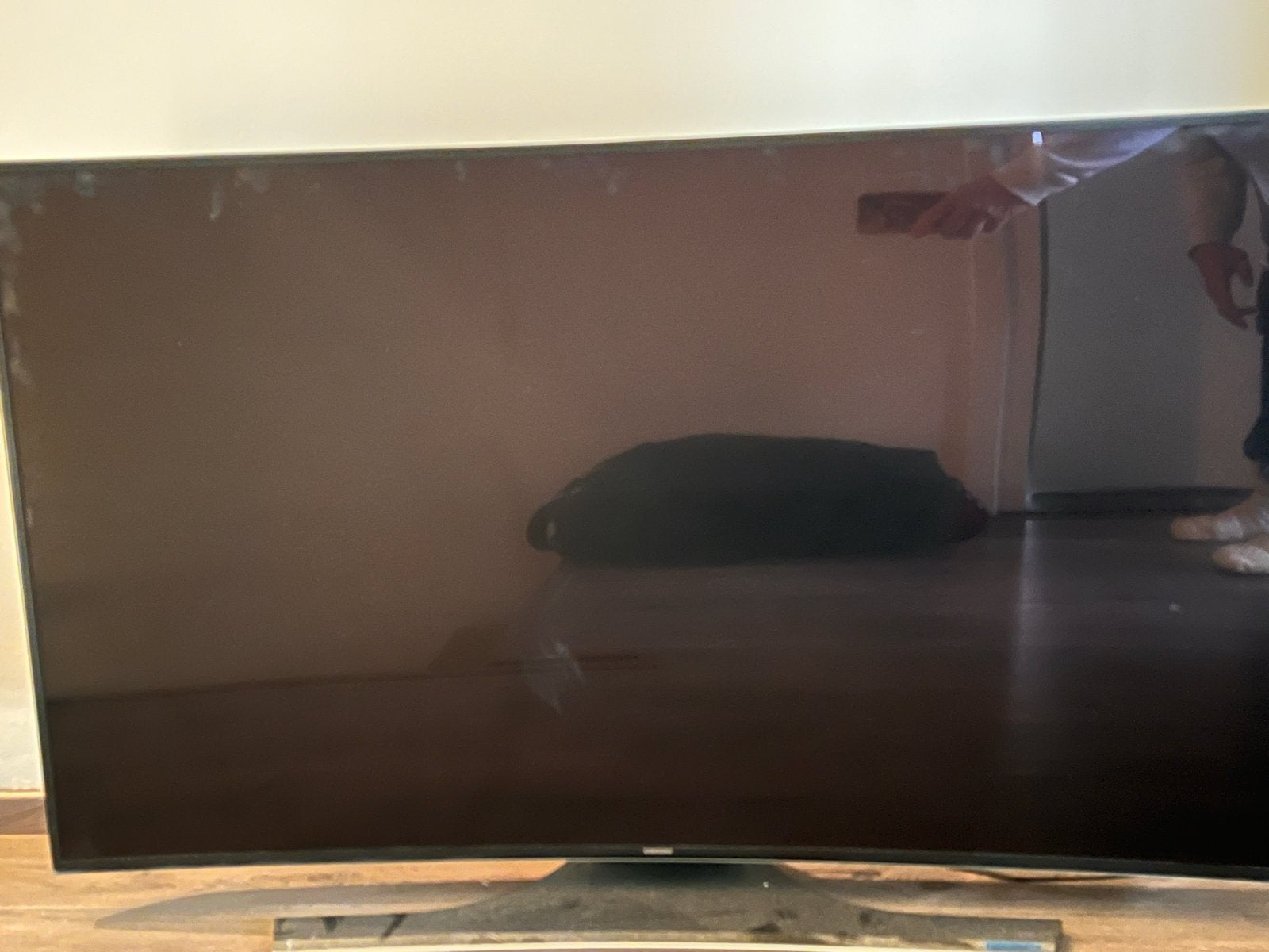 Samsung gebogen LED TV met LED defectjes, Ophalen, Samsung, 100 cm of meer, 4k (UHD)