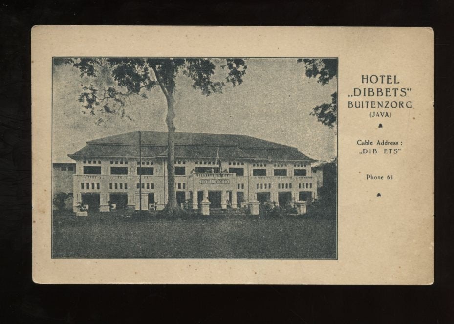 Ned Indië  Hotel DIBBETS Buitenzorg, Java  1900  (34-2), Ophalen of Verzenden, Voor 1920, Buiten Europa