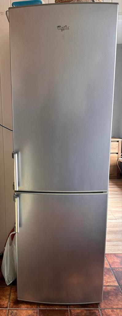 Whirlpool Koelkast met Aparte Vriezer - Zilver, Witgoed en Apparatuur, Koelkasten en IJskasten, Ophalen, Gebruikt, 200 liter of meer