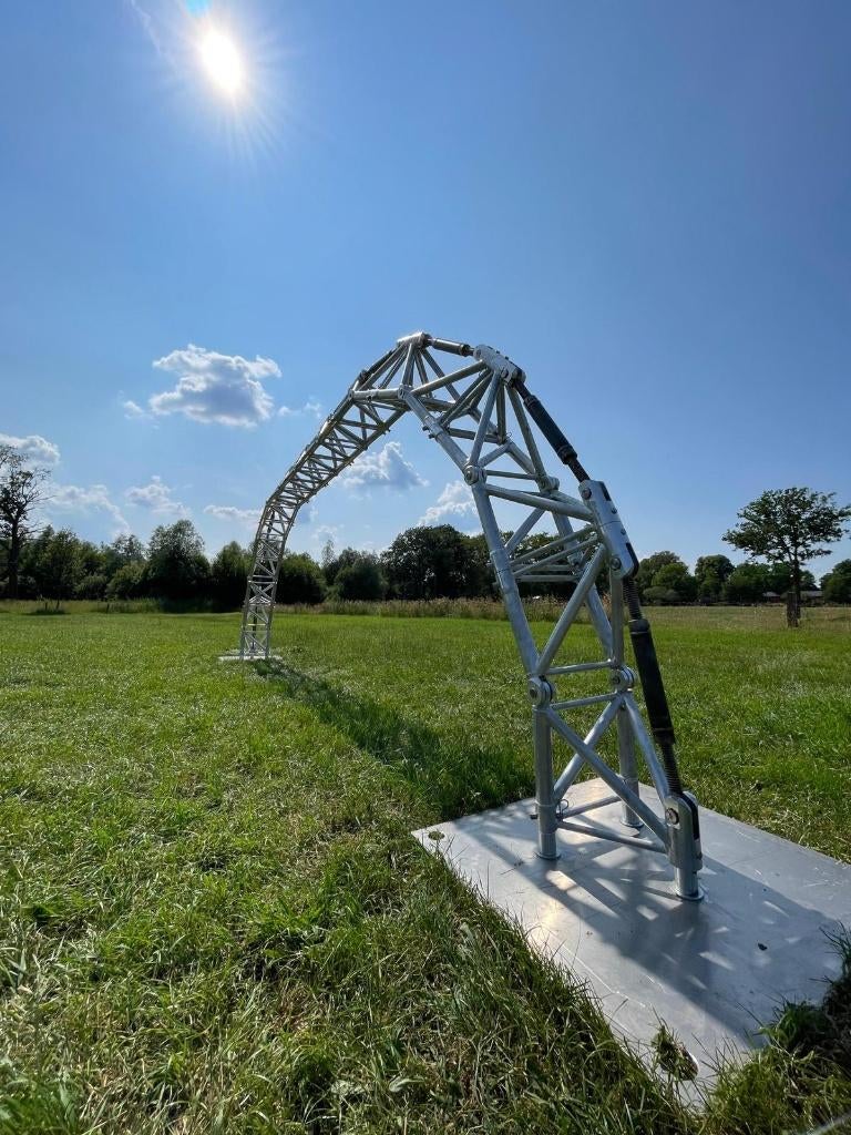34 m Verstelbare FrameFlux Truss (75 cm ps) incl. baseplates, Muziek en Instrumenten, Licht en Laser, Ophalen, Gebruikt, Overige typen