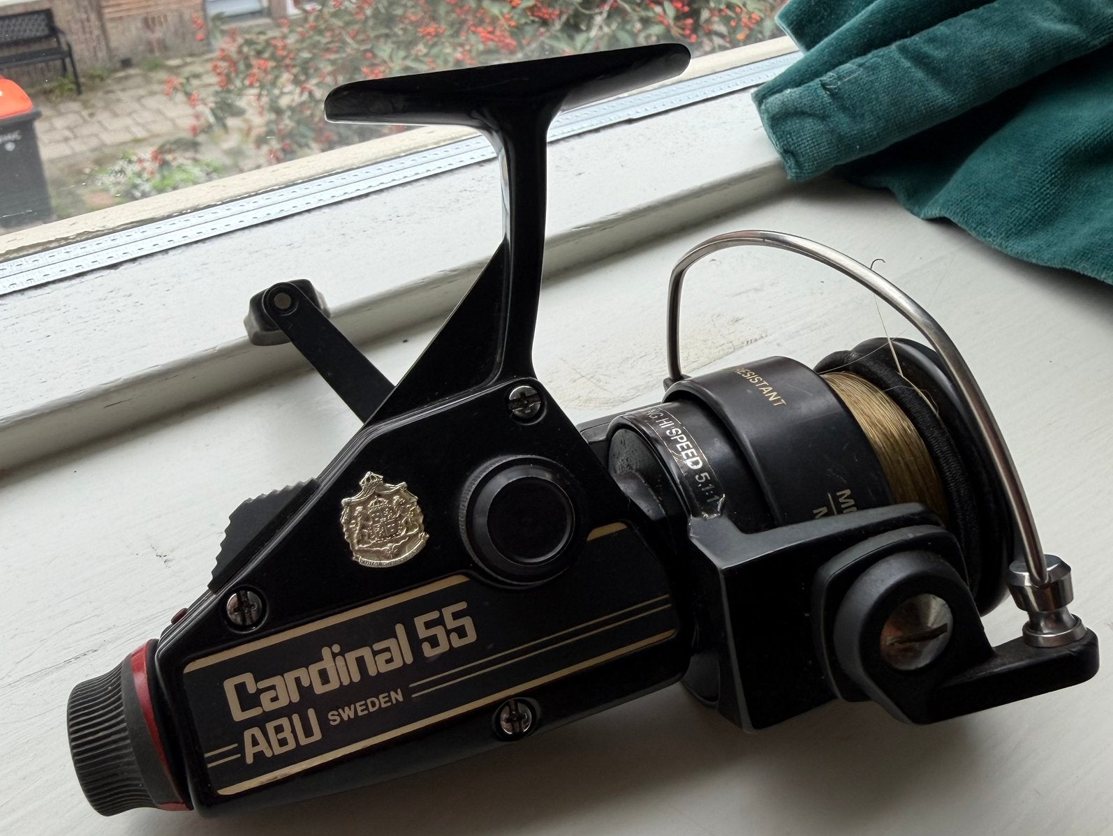 ABU Cardinal 55 Sweden molen oldskool penvissen karper, Ophalen of Verzenden, Zo goed als nieuw, Molen