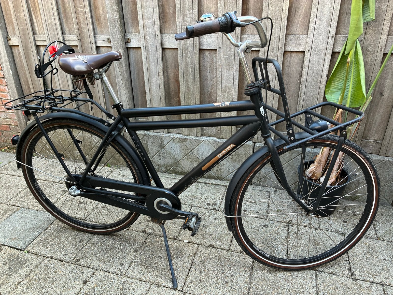 Sparta Pickup Classic transportfiets - mat zwart, Ophalen, Terugtraprem, Sparta, Versnellingen