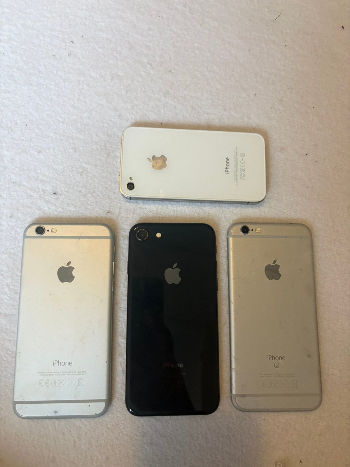 4 apple telefoons, Telecommunicatie, Mobiele telefoons | Apple iPhone, Ophalen, Gebruikt, 64 GB, IPhone 8